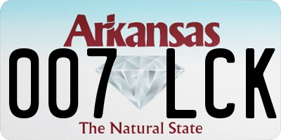 AR license plate 007LCK