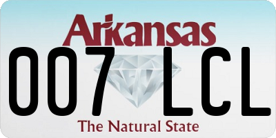 AR license plate 007LCL