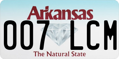 AR license plate 007LCM
