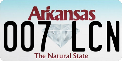 AR license plate 007LCN