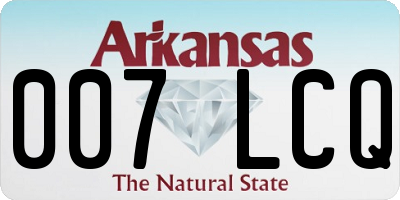 AR license plate 007LCQ