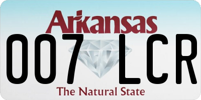AR license plate 007LCR