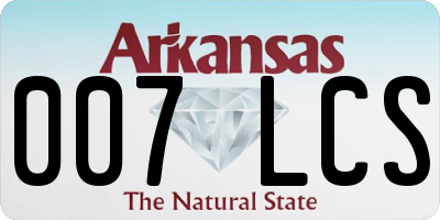 AR license plate 007LCS