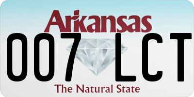 AR license plate 007LCT