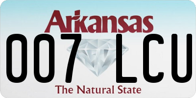 AR license plate 007LCU