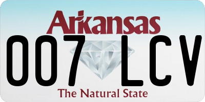 AR license plate 007LCV