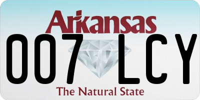 AR license plate 007LCY