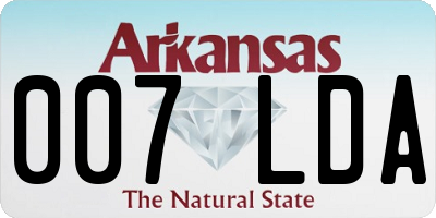 AR license plate 007LDA