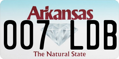AR license plate 007LDB