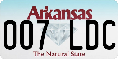AR license plate 007LDC