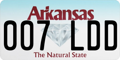 AR license plate 007LDD