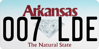 AR license plate 007LDE