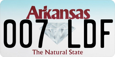 AR license plate 007LDF
