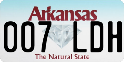 AR license plate 007LDH