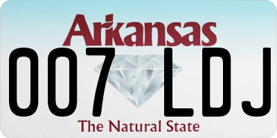 AR license plate 007LDJ