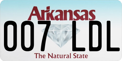 AR license plate 007LDL