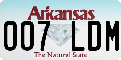 AR license plate 007LDM