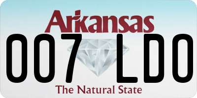 AR license plate 007LDO