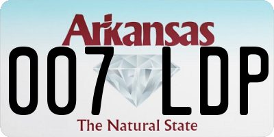 AR license plate 007LDP