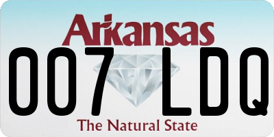AR license plate 007LDQ
