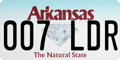 AR license plate 007LDR