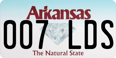 AR license plate 007LDS