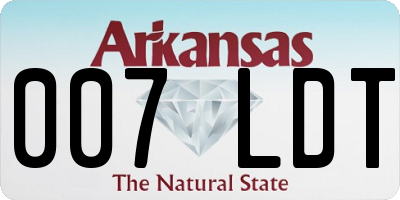 AR license plate 007LDT
