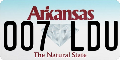 AR license plate 007LDU