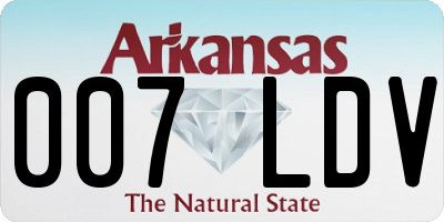AR license plate 007LDV