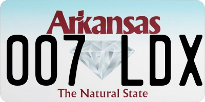 AR license plate 007LDX