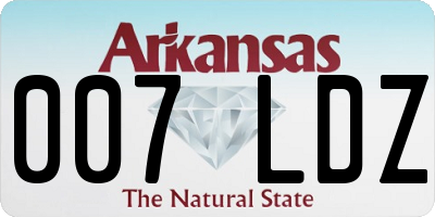 AR license plate 007LDZ