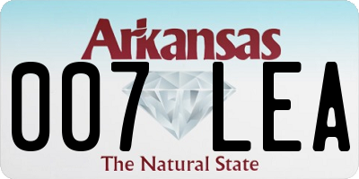 AR license plate 007LEA