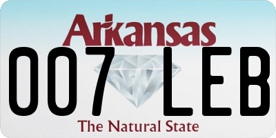 AR license plate 007LEB