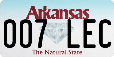 AR license plate 007LEC