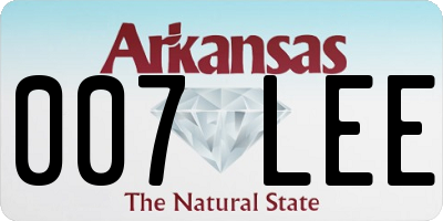AR license plate 007LEE