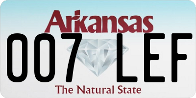 AR license plate 007LEF