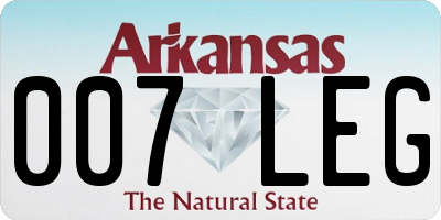 AR license plate 007LEG