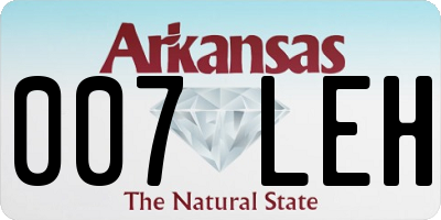 AR license plate 007LEH