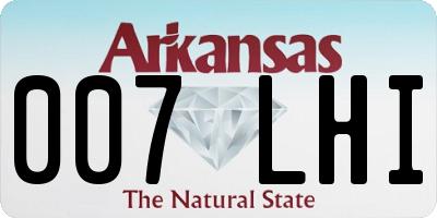 AR license plate 007LHI