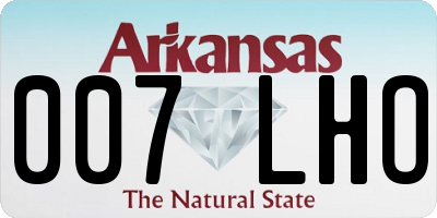 AR license plate 007LHO