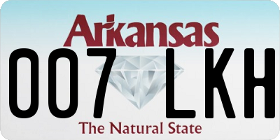 AR license plate 007LKH