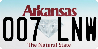 AR license plate 007LNW