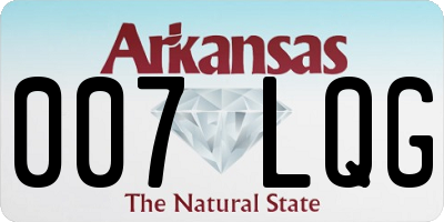 AR license plate 007LQG
