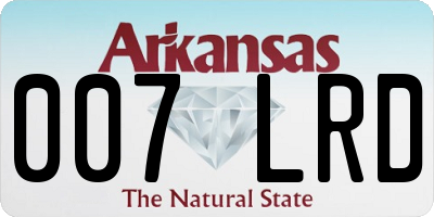 AR license plate 007LRD