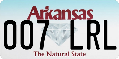 AR license plate 007LRL
