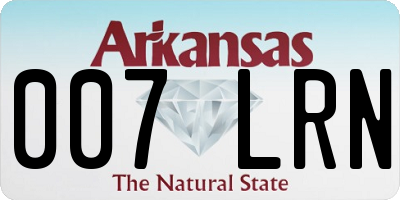 AR license plate 007LRN