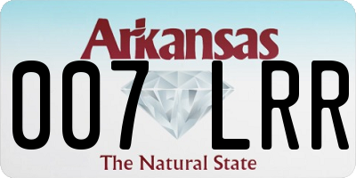 AR license plate 007LRR