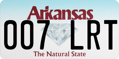 AR license plate 007LRT