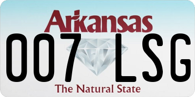 AR license plate 007LSG