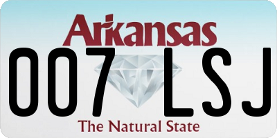 AR license plate 007LSJ